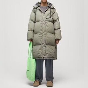 The Arrivals turbo sleeper Hooded puffer coat in green size S